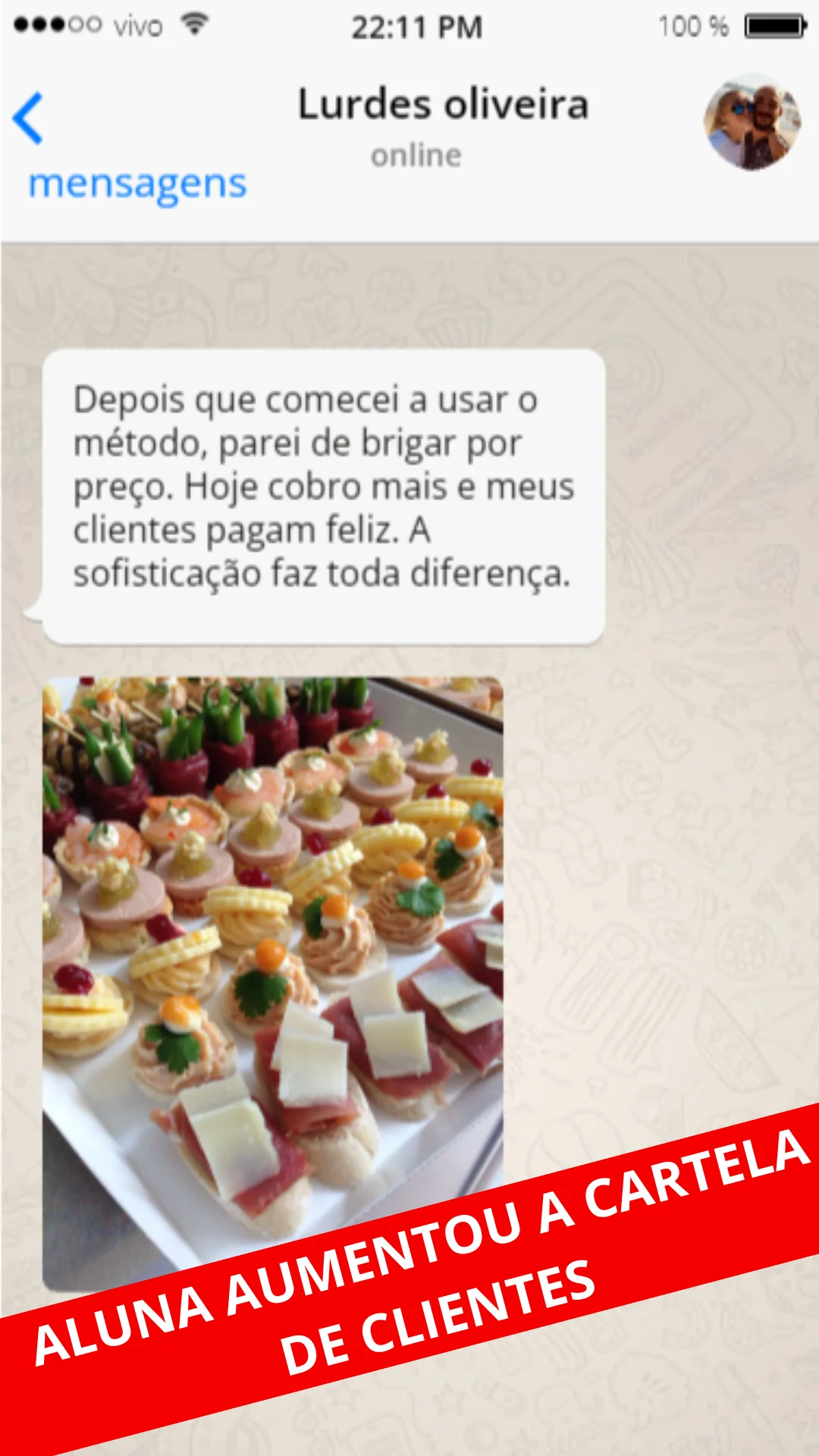 ALUNA AUMENTOU A CARTELA DE CLIENTES